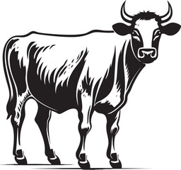 Meadow Majesty Iconic Cow Design Grazing Glory Vector Logo Art