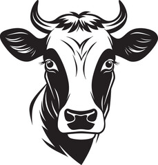 Moo Marvel Vector Logo Design Horned Harmony Iconic Cow Design
