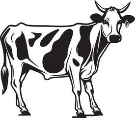 Horned Harmony Logo Graphic Art Pasture Pride Vector Iconic Design