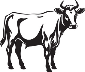 Dairy Dazzle Cow Vector Iconic Udder Unity Logo Design Art