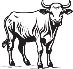 Moo Majesty Iconic Cow Vector Dairy Delight Vector Logo Graphic