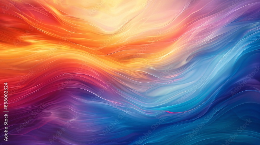 Aufkleber vibrant spectrum: create an abstract art piece featuring a vibrant spectrum of colors, blending seam