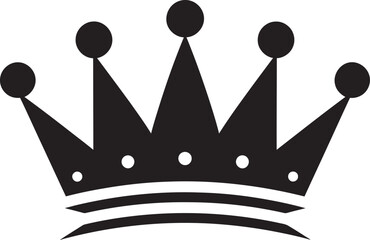 Noble Crown Iconic Logo Graphic Coronation Crest Vector Crown Art
