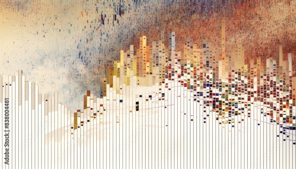 Poster educational data analytics inspired background texture white background