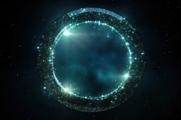 glitter circle of light shine sparkles and platinum moonlight spark particles space star stars galaxy sky nebula universe astronomy empty blank frame neon color