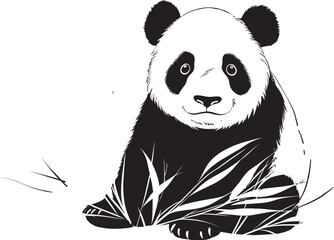 Cheerful Panda Cartoon Graphic Happy Panda Logo Icon