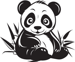 Delightful Panda Graphic Vector Endearing Panda Cartoon Design