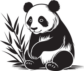 Lovable Panda Vector Art Joyful Panda Graphic Design