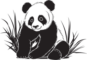 Happy Panda Graphic Icon Delightful Panda Vector Graphic