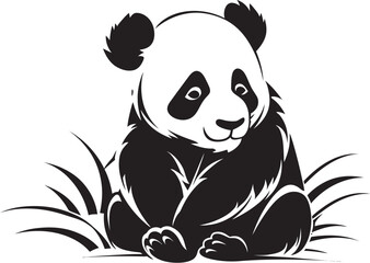 Delightful Panda Vector Graphic Endearing Panda Logo Art