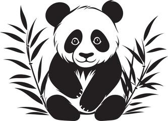 Cute Panda Cartoon Vector Adorable Panda Graphic Logo