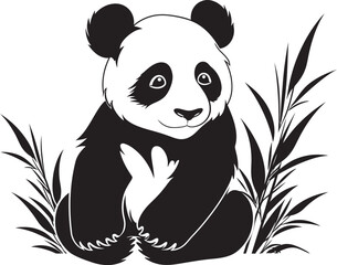 Cheerful Panda Graphic Icon Happy Panda Vector Design