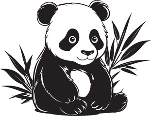 Happy Panda Vector Design Delightful Panda Logo Graphic