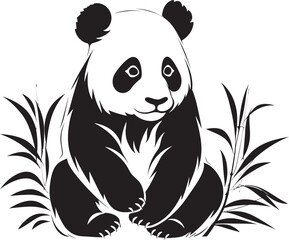 Cheerful Panda Vector Art Whimsical Panda Logo Icon