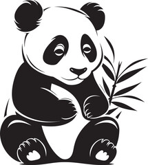 Cute Panda Graphic Vector Adorable Panda Logo Art