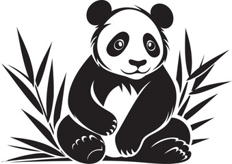 Sweet Panda Vector Graphic Charming Panda Cartoon Design