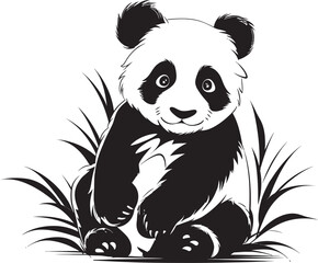 Endearing Panda Logo Design Cute Panda Graphic Icon