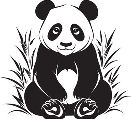 Cute Panda Graphic Icon Adorable Panda Cartoon Vector
