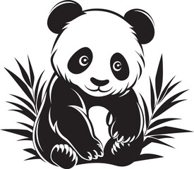 Cute Panda Graphic Icon Adorable Panda Cartoon Vector