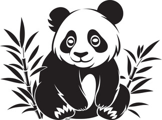 Endearing Panda Logo Graphic Cute Panda Vector Design