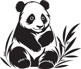 Delightful Panda Icon Vector Endearing Panda Logo Graphic