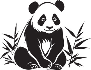 Delightful Panda Vector Graphic Endearing Panda Logo Art