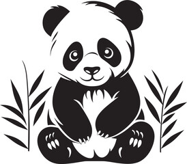 Cute Panda Cartoon Vector Adorable Panda Graphic Logo