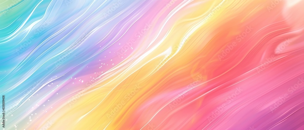 Poster vibrant abstract background with colorful gradient waves and sparkling light effects, perfect for cr