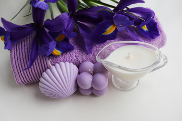 set of handmade candles made of natural soy wax