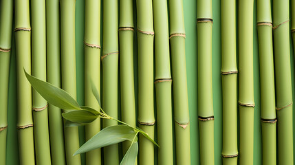 Fototapeta premium Slender upright bamboo pole