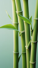 Fototapeta premium Slender upright bamboo pole