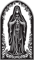 Santa Muerte Praying Design Santa Muerte Dagger Vector Art
