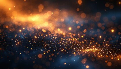 Obraz premium The background of shining gold, the flickering of golden sparks on a dark background, the concept of a holiday and gifts
