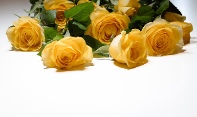 roses on table, rose for gift card, 