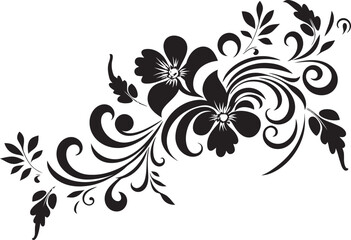 Antique Floral Badge Art Classic Vintage Icon Swirl