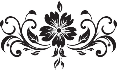 Antique Floral Vector Badge Classic Vintage Design Element