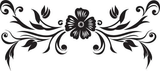 Retro Style Badge Emblem Antique Floral Frame Pattern