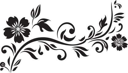 Victorian Floral Icon Badge Retro Floral Emblem Icon