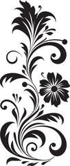 Classic Divider Logo Badge Victorian Floral Icon Pattern