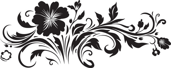 Retro Style Ornate Badge Antique Floral Frame Design