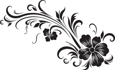 Antique Floral Vector Design Classic Vintage Design Badge