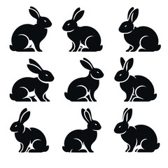 Rabbit Line Art Drawing   vector illustration design