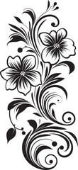 Fototapeta premium Victorian Era Icon Divider Line Vintage Badge Retro Floral Design Frame Swirl Pattern