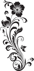 Classic Divider Line Art Swirl Retro Ornament Victorian Style Vector Emblem Ornate Badge