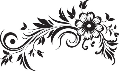 Retro Style Elegant Floral Divider Icon Design Antique Scrollwork Graphic Emblem Decorative Element