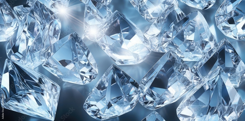Poster diamond texture on a black background a row of diamonds arranged in a row from left to right, with a