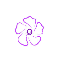 Purple Blossoms Line Icon