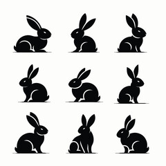 Rabbit Line Art Drawing   vector illustration design