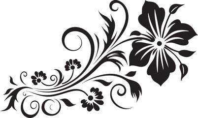 Victorian Era Floral Divider Line Artwork Elegant Vintage Ornament Vector Frame