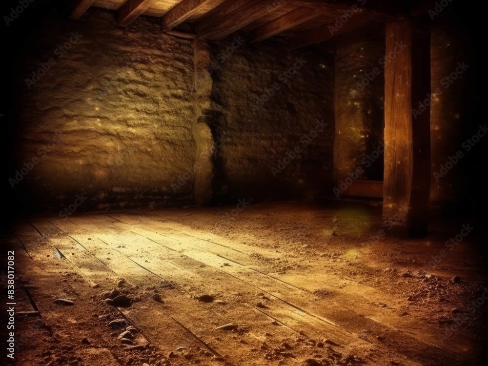 Wall mural medival dirt floor dimly lit